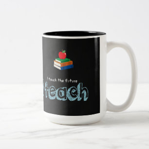 Caneca De Café Em Dois Tons Eu ensino