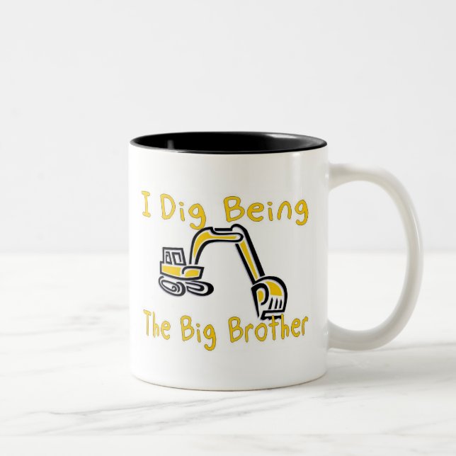 Caneca De Café Em Dois Tons eu escavo o big brother (Direita)