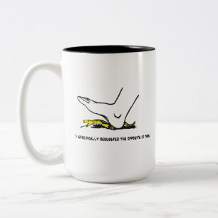 Caneca De Café Em Dois Tons Eu especificamente pedi o oposto deste Meme