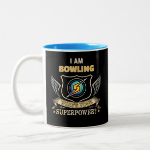Caneca De Café Em Dois Tons Eu Estou BOLICHE Qual É Seu Superpoder