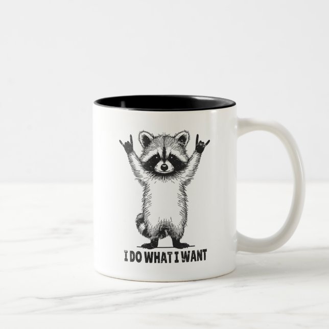 Caneca De Café Em Dois Tons Eu Faço O Que Eu Quero (Direita)