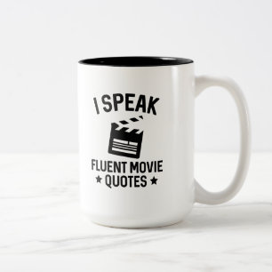 Caneca De Café Em Dois Tons Eu falo citações fluentes do filme
