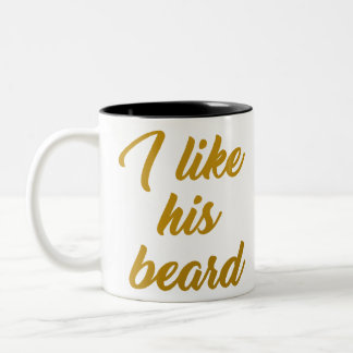 Caneca De Café Em Dois Tons Eu gosto da barba dele