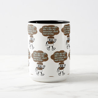 Caneca De Café Em Dois Tons Eu gosto da minha citação de café