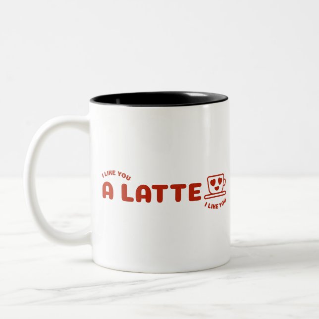 Caneca De Café Em Dois Tons Eu Gosto Muito de Você (Esquerda)