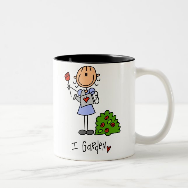 Caneca De Café Em Dois Tons Eu jardino (Direita)