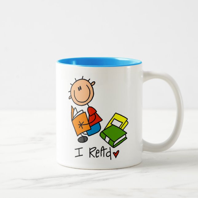 Caneca De Café Em Dois Tons Eu Leu (Direita)
