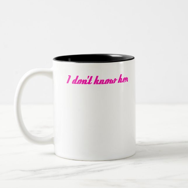 Caneca De Café Em Dois Tons eu não a conheço (Esquerda)