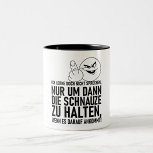 CANECA DE CAFÉ EM DOIS TONS EU NÃO APRENDO A FALAR