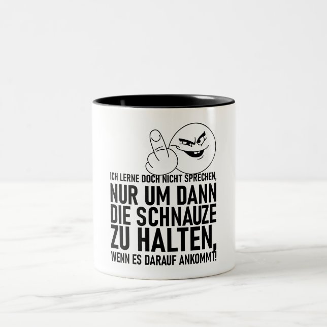 CANECA DE CAFÉ EM DOIS TONS EU NÃO APRENDO A FALAR (Centro)