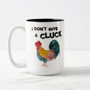 Caneca De Café Em Dois Tons Eu Não Dou Uma Risada Galo da Fazenda Engraçada