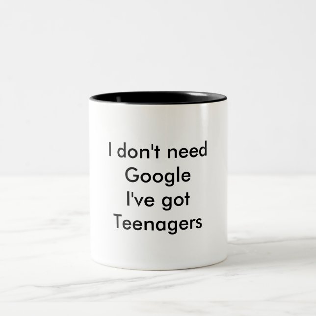 Caneca De Café Em Dois Tons Eu não preciso Google (Centro)