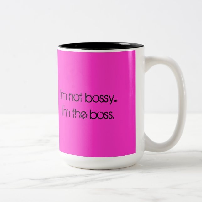 Caneca De Café Em Dois Tons Eu não sou bossy… Eu sou o chefe (Direita)