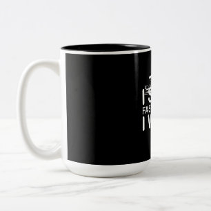 Caneca De Café Em Dois Tons Eu Natação Mais Rápido Do Que Ando