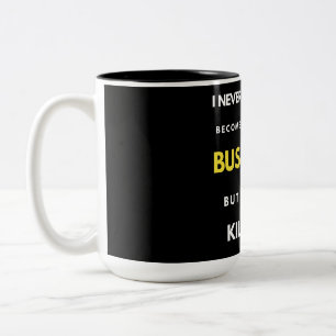Caneca De Café Em Dois Tons Eu nunca sonhei que me tornaria um super Legal mot
