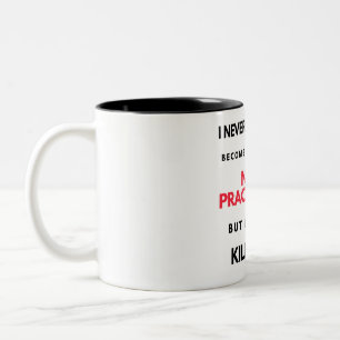 Caneca De Café Em Dois Tons Eu nunca sonhei que me tornaria uma enfermeira sup