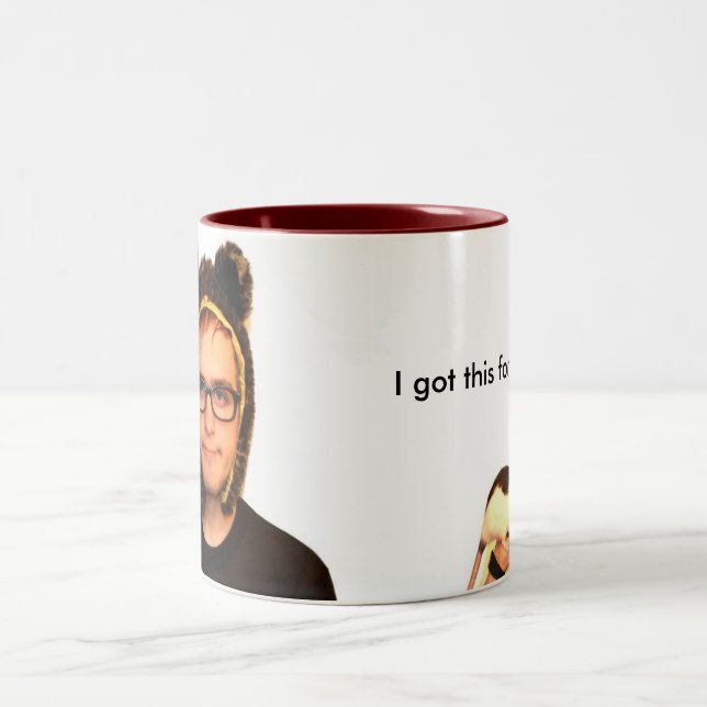 Caneca De Café Em Dois Tons Eu obtive este para você (Centro)