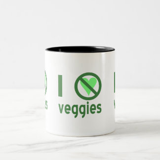 Caneca De Café Em Dois Tons Eu Odeio Legumes Sem Amor