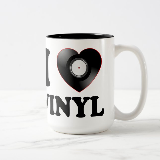 CANECA DE CAFÉ EM DOIS TONS EU OUVI VINYL (Direita)
