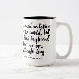 Caneca De Café Em Dois Tons Eu planeei na tomada sobre o mundo…