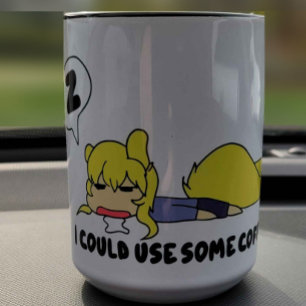 Caneca De Café Em Dois Tons Eu Podia Usar Algum Café