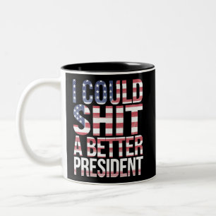 Caneca De Café Em Dois Tons Eu Posso Camiseta Um Presidente Melhor Anti Trump