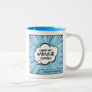 Caneca De Café Em Dois Tons Eu Preciso do Meu Café: Comédia de Cafeína em Arte