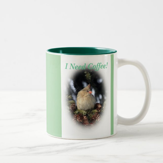 Caneca De Café Em Dois Tons Eu preciso o café! (Direita)