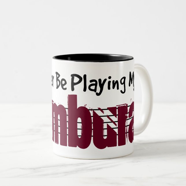 Caneca De Café Em Dois Tons Eu Preferencialmente De Tambura (Frente Esquerda)