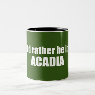 Caneca De Café Em Dois Tons Eu Preferencialmente Em Acadia