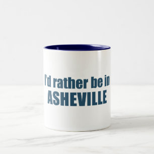 Caneca De Café Em Dois Tons Eu Preferencialmente Em Asheville, Carolina do Nor