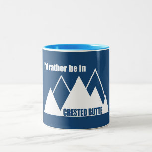 Caneca De Café Em Dois Tons Eu Preferencialmente Em Crested Butte Colorado Mou