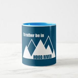 Caneca De Café Em Dois Tons Eu Preferencialmente Em Hood River Oregon Mountain