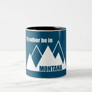 Caneca De Café Em Dois Tons Eu Preferencialmente Em Montana Mountain