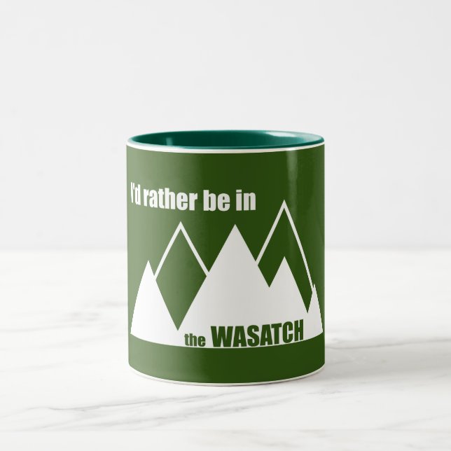 Caneca De Café Em Dois Tons Eu Preferencialmente Estar Nas Montanhas Wasatch (Centro)