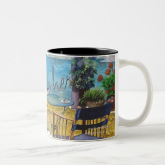 Caneca De Café Em Dois Tons Eu preferencialmente estaria aqui agrido