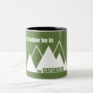 Caneca De Café Em Dois Tons Eu preferencialmente estaria no Catskills