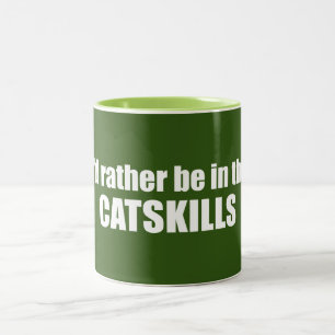 Caneca De Café Em Dois Tons Eu preferencialmente estaria no Catskills