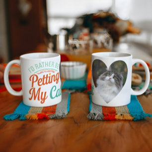 Caneca De Café Em Dois Tons Eu Preferencialmente Estaria Pichando Meu Gato Per