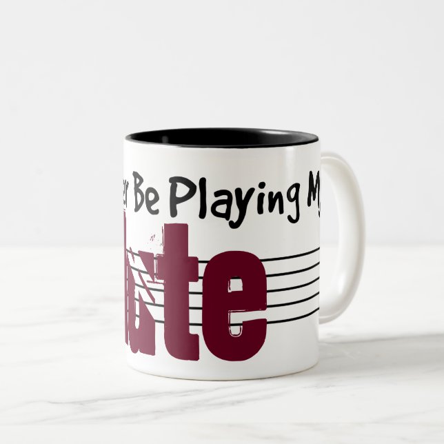 Caneca De Café Em Dois Tons Eu Preferencialmente Jogando Minha Luta (Frente Esquerda)