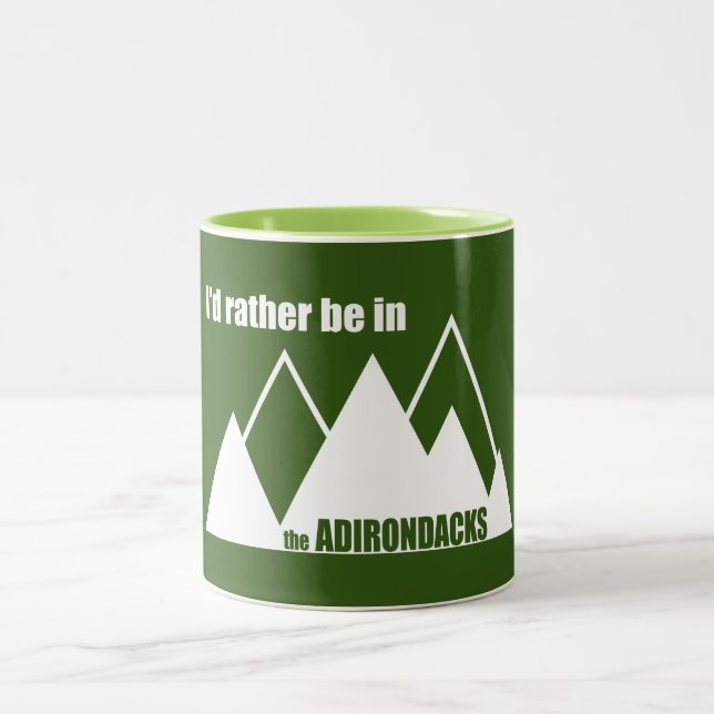 Caneca De Café Em Dois Tons Eu Preferencialmente Na Montanha Adirondacks (Centro)