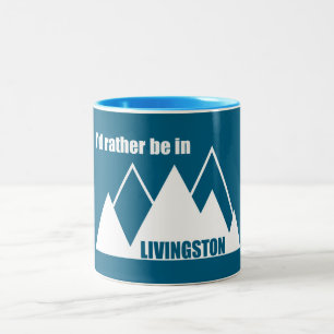 Caneca De Café Em Dois Tons Eu Preferencialmente Na Montanha Livingston Montan