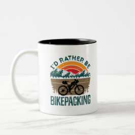 Caneca De Café Em Dois Tons Eu Preferencialmente Ser Bikepacking Bikepacker