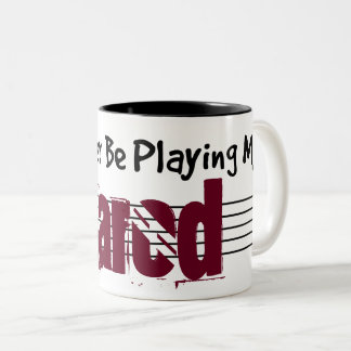 Caneca De Café Em Dois Tons Eu Preferencialmente Tocando Meu Sarod