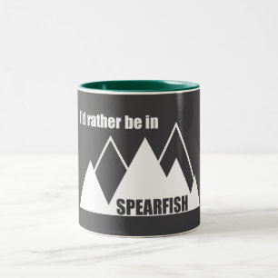 Caneca De Café Em Dois Tons Eu Preferiria Estar Em Spearfish Dakota do Sul Mon