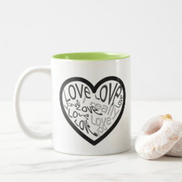 Caneca De Café Em Dois Tons EU REALMENTE TE AMO A Mamãe verde de chá