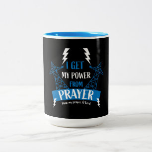 Caneca De Café Em Dois Tons Eu Recebo O Meu Poder De Presentes Cristãos De Ora