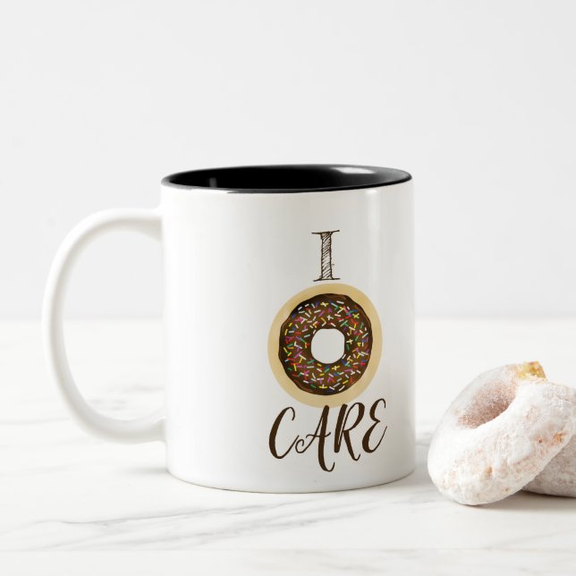 Caneca De Café Em Dois Tons Eu ROSQUINHA CARE Castanho Chocolate Castanho Spri (Com Donut)
