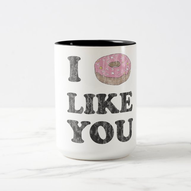 Caneca De Café Em Dois Tons Eu rosquinha gosto de você (Centro)