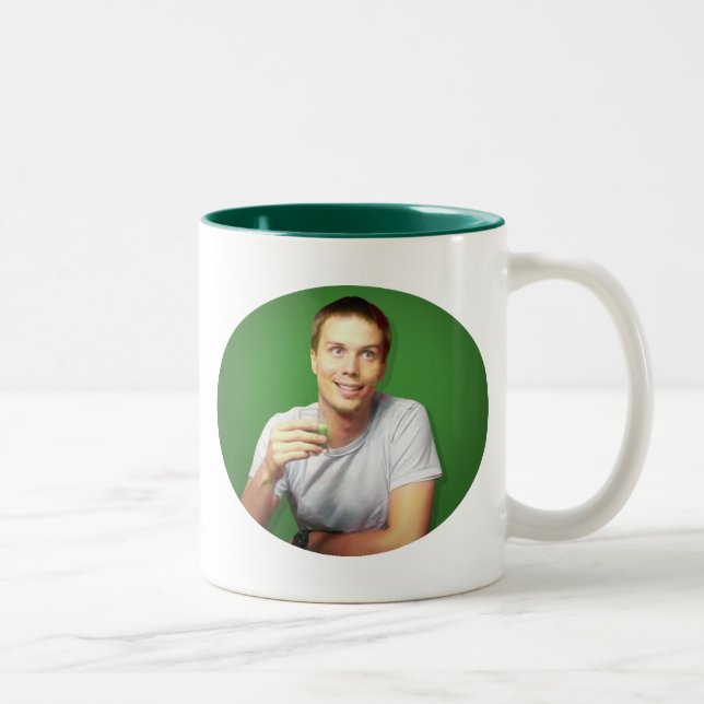 Caneca De Café Em Dois Tons "Eu sei que é verde… " (Direita)